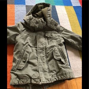 Cool Benetton boys olive green parka Sz 2Y $45